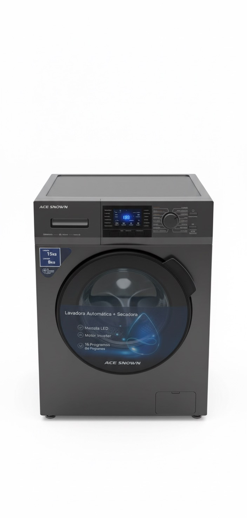 2EN1 LAVADORA SECADORA 15KG (33LIB) ACE SNOW  R8071-2